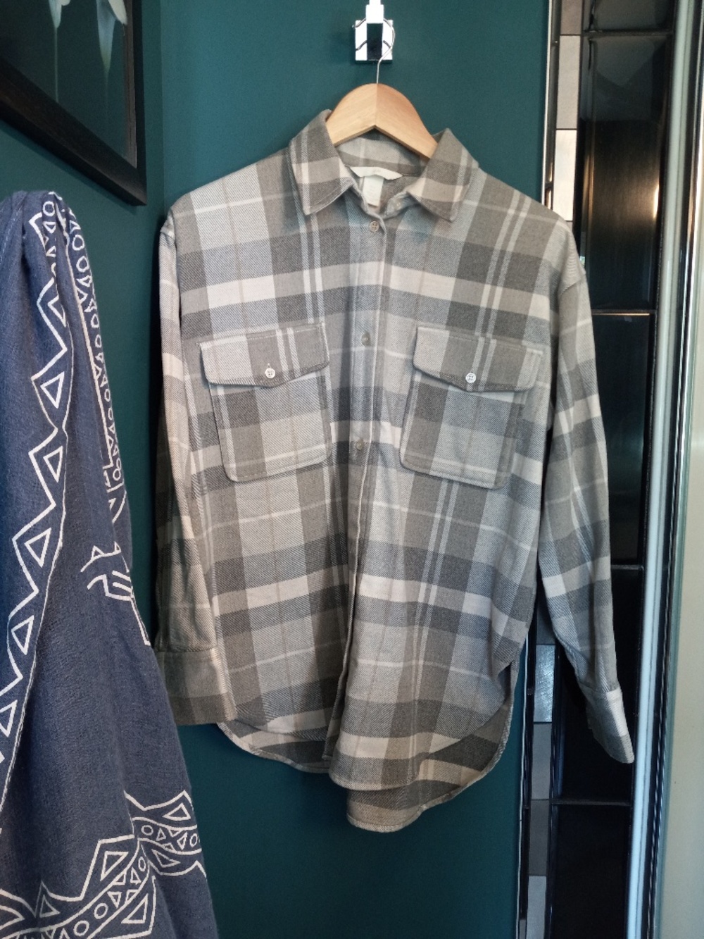 H&M-Plaid Shacket- Women's SZ S